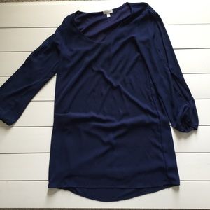 Charming Charlie Open Sleeve Navy Blue Dress